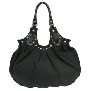 Gucci GG Canvas Pelham Studded Tote Black